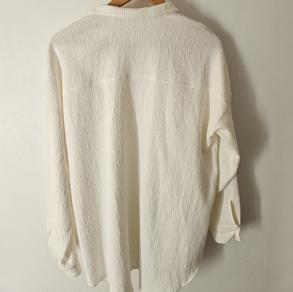 Zara white oversized shacket shirt -XS - Picture 3 of 6
